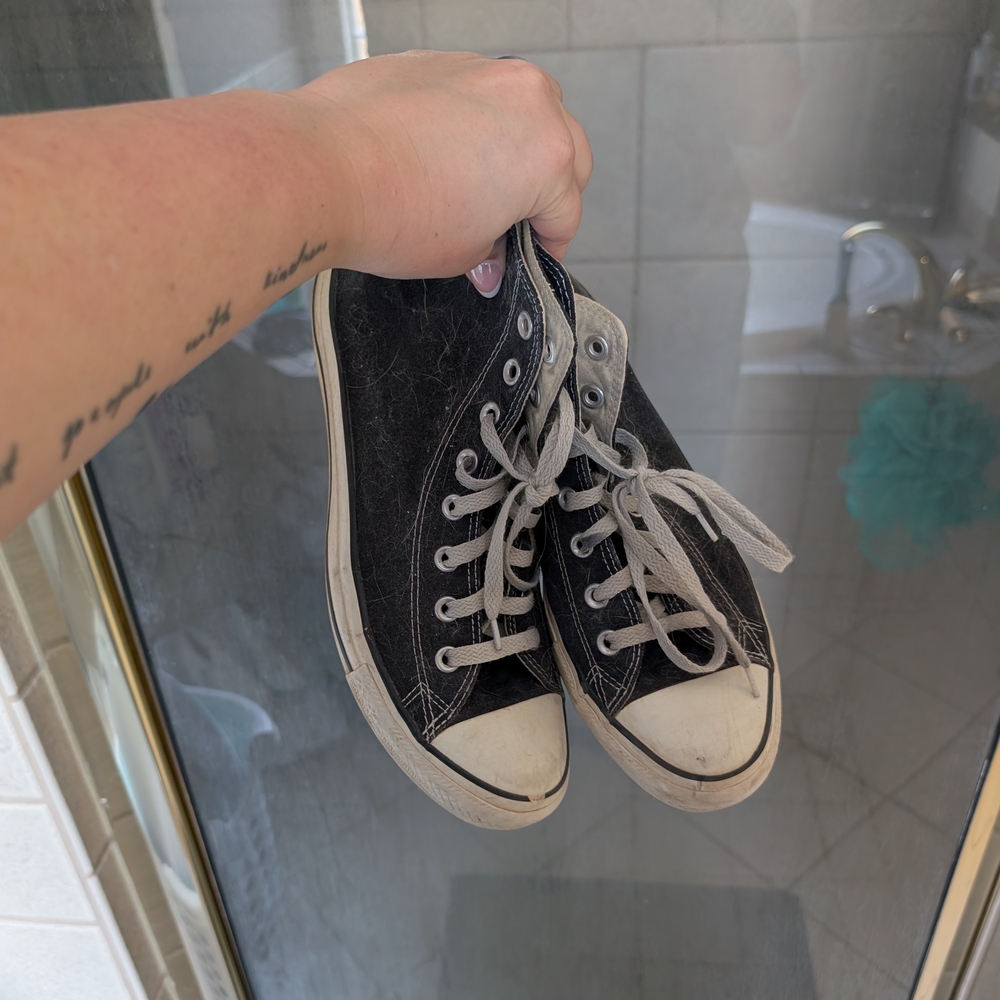 Black High-Top Sneakers